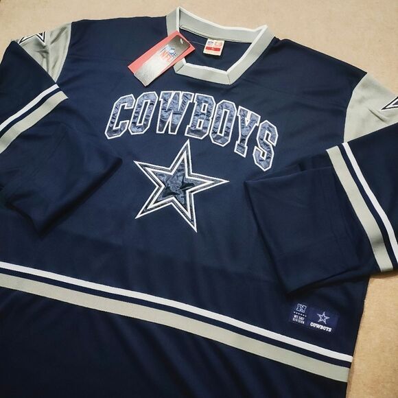Ultra Game NFL Dallas Cowboys Hockey Style Jersey Top #U - Picture 3 of 7